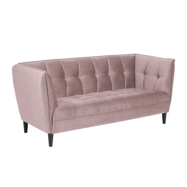 Różowa aksamitna sofa Actona Jonna-image-2