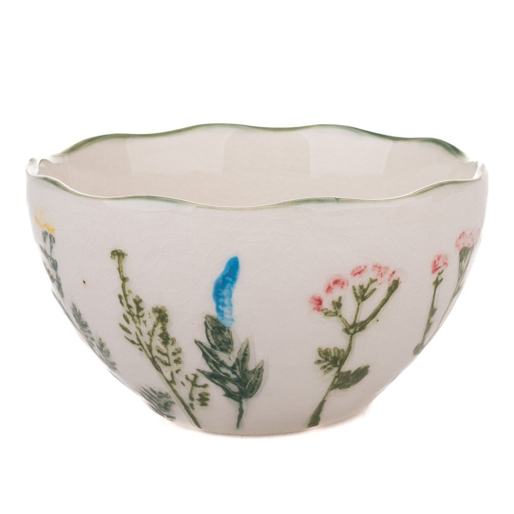 Biała porcelanowa miska Flower Garden – Dakls