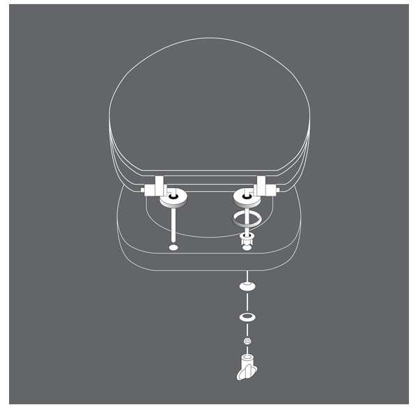 Deska sedesowa 37,5 x 47 Jade – douceur d'intérieur-image-1