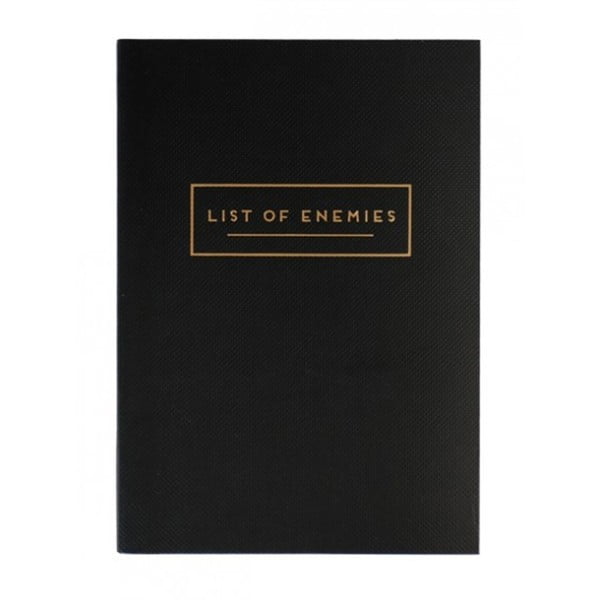 Czarny notatnik A6 Alice Scott by Portico Designs List of Enemies, 160 str.