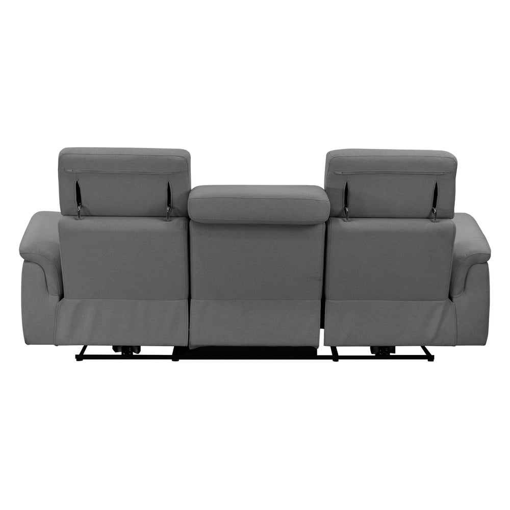 Szara skórzana sofa 211 cm Pareli – Støraa (zdjęcie 8)