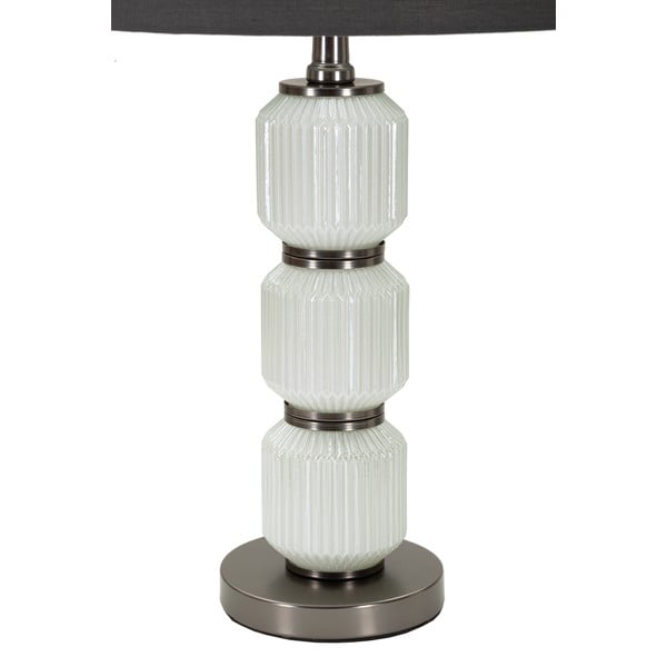 Szara lampa stołowa z tekstylnym kloszem (wysokość 57 cm) Bright – Mauro Ferretti-image-4