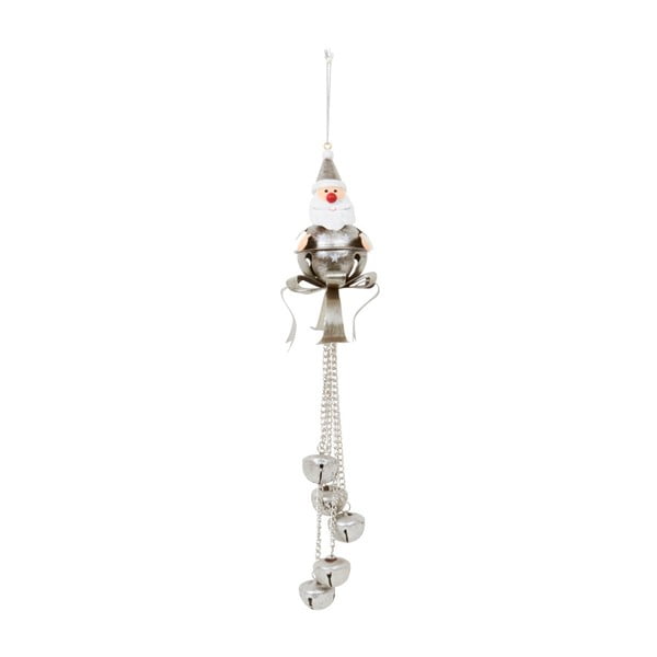 Dekoracja wisząca Archipelago Silver Santa With Bells, 27 cm