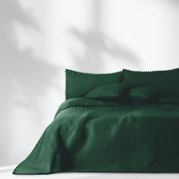 Zielona narzuta na łóżko AmeliaHome Meadore, 170 x 210 cm