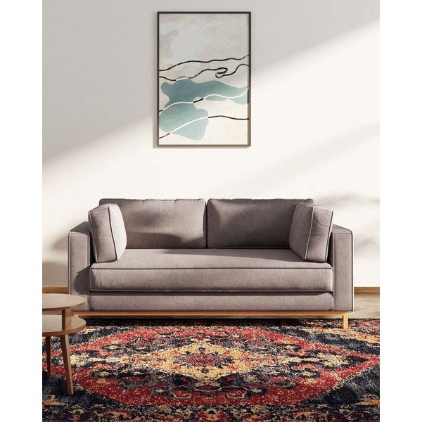 Jasnobrązowa aksamitna sofa 192 cm Celerio – Ame Yens-image-1