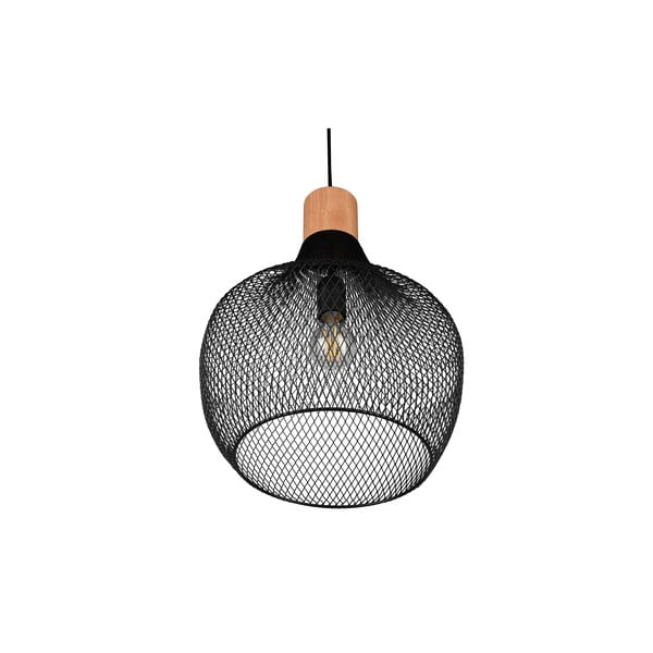 Czarna lampa wisząca z metalowym kloszem ø 33 cm Valeria – Reality-image-3