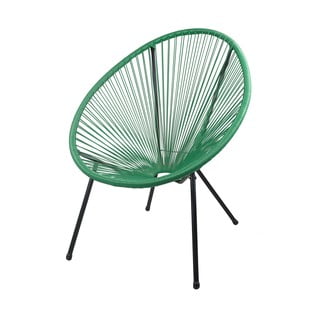 Zielony plastikowy fotel ogrodowy Dalida - Garden Pleasure