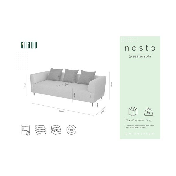 Szarobeżowa sofa Ghado Nosto-image-3