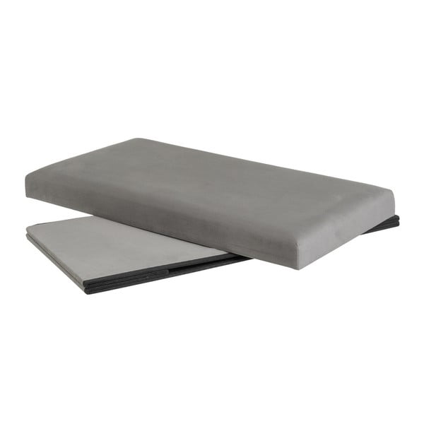 Jasnoszary aksamitny puf Estela – Casa Selección-image-2