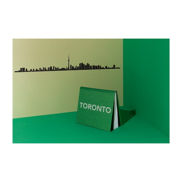 Czarna dekoracja ścienna z zarysem miasta The Line Toronto XL