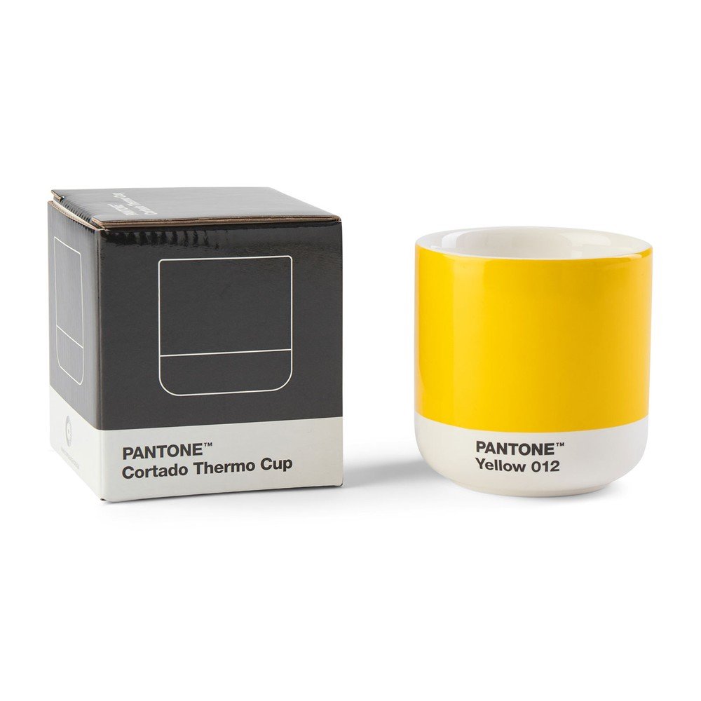 Żółty ceramiczny kubek 175 ml Cortado Yellow 012 – Pantone