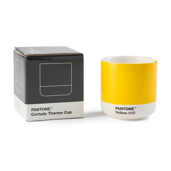 Żółty ceramiczny kubek 175 ml Cortado Yellow 012 – Pantone