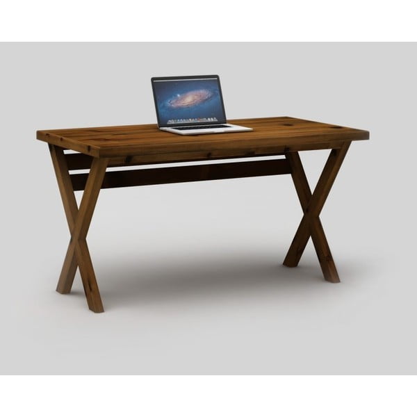 Ciemnobrązowe biurko  Only Wood Desk X