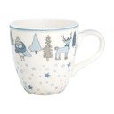 Biało-niebieski kubek z kamionki Green Gate Kids