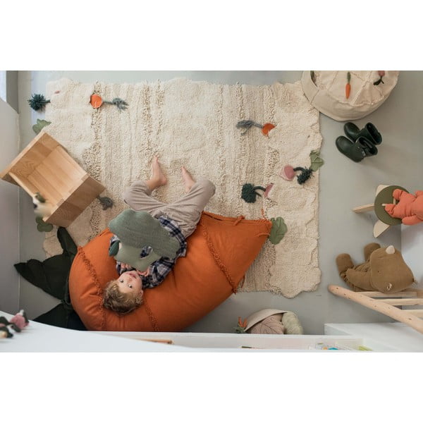 Zielony/pomarańczowy dziecięcy worek do siedzenia Cathy the Carrot – Lorena Canals-image-4