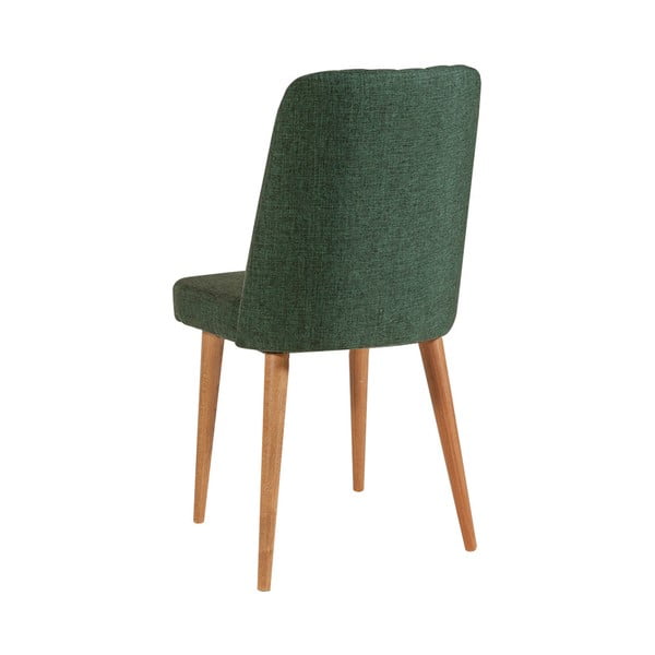 Zielone aksamitne krzesło Stormi Sandalye – Kalune Design-image-1