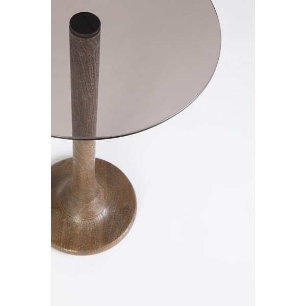 Okrągły stolik ze szklanym blatem ø 35 cm Aberdeen – Bizzotto-image-4
