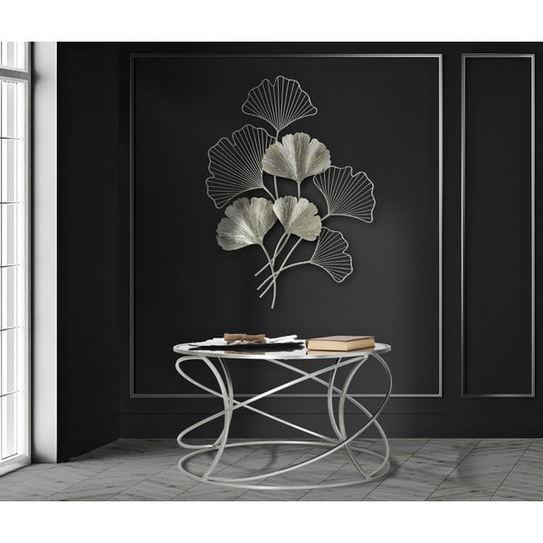 Metalowa dekoracja wisząca w kolorze srebra Mauro Ferretti Goxy Silver, 62x86 cm-image-1