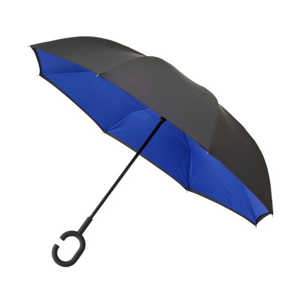 Czarno-niebieski parasol Ambiance Rever, ⌀ 107 cm