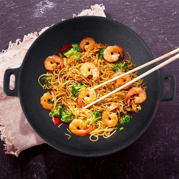 Patelnia wok żeliwna ø 30 cm Litina – Orion-image-1