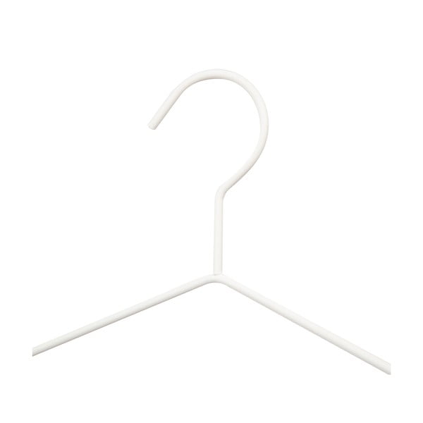 Zestaw 2 białych wieszaków na ubrania z drewnianym detalem Compactor Frosted-image-3