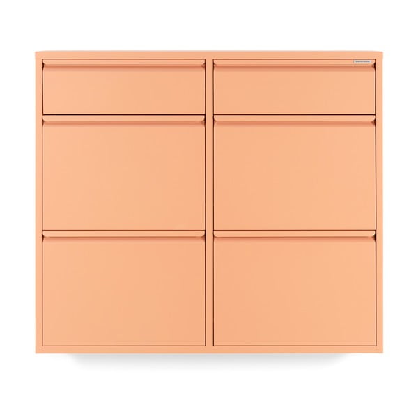 Łososiowa metalowa uchylna szafka na buty 98x86x15 cm Billy – Spinder Design-image-2