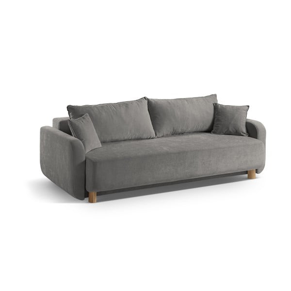 Szara rozkładana sofa ze schowkiem 231 cm Elen – Micadoni -image-2