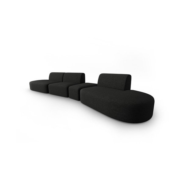 Czarna sofa 412 cm Shane – Micadoni Home-image-1