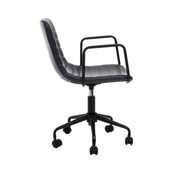 Ciemnoszare krzesło biurowe z imitacji skóry Forbes – Premier Housewares-image-4