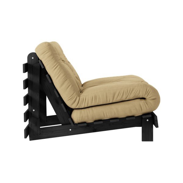 Musztardowy fotel Roots Black Night – Karup Design-image-4