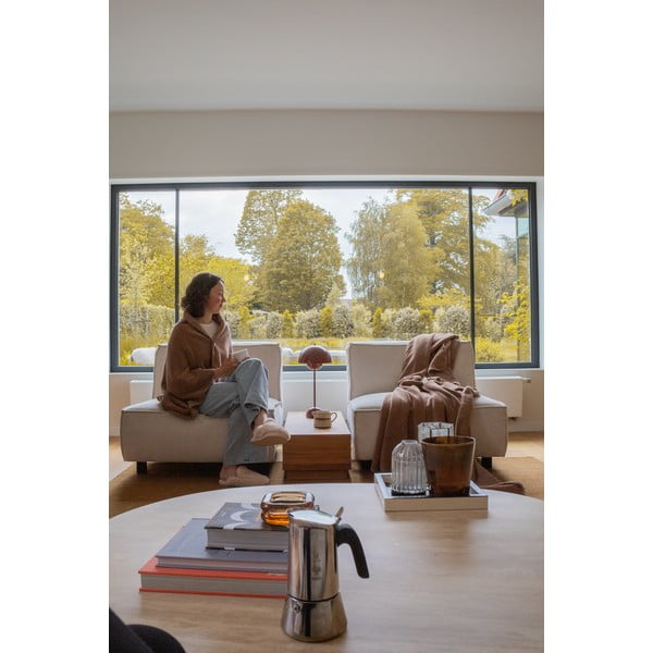 Brązowy koc z mikropluszu 150x200 cm Tomo – Tiseco Home Studio-image-3