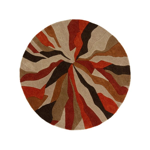 Pomarańczowy dywan Flair Rugs Splinter, ⌀ 135 cm