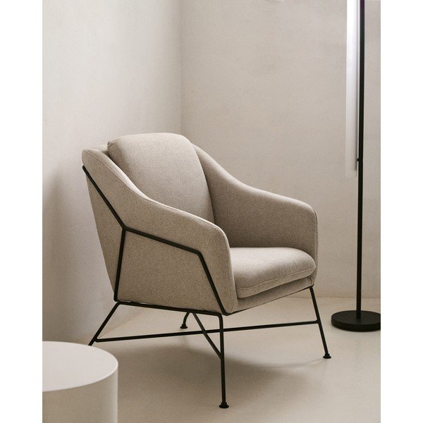 Beżowy fotel Brida – Kave Home-image-1