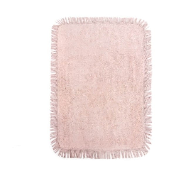 Różowy bawełniany dywanik łazienkowy Jill, 50x80 cm