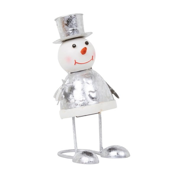 Dekoracja Archipelago Silver Bouncing Top Hat Snowman, 22 cm