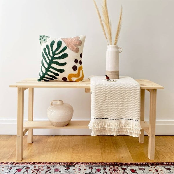 Poszewka na poduszkę z domieszką lnu Joynodes Lotus, 43x43 cm-image-1