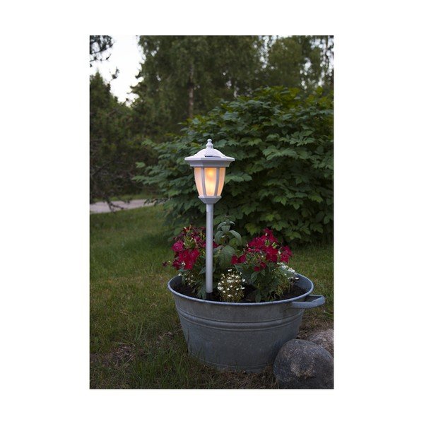 Biała ogrodowa lampa solarna LED Star Trading Flame-image-4
