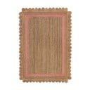Różowo-naturalny dywan z juty tkany ręcznie 160x230 cm Grace – Flair Rugs