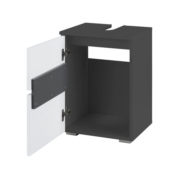 Biało-antracytowa szafka pod umywalkę 40x55 cm Wisla – Støraa-image-2