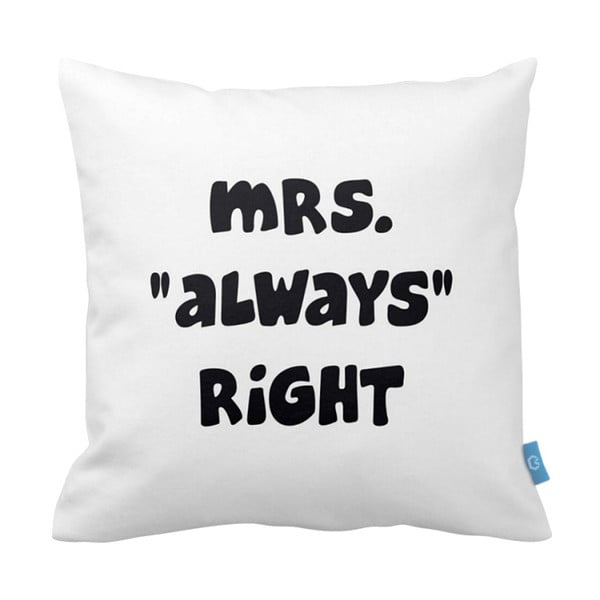 Poszewka na poduszkę Mr. Always Right, 43x43 cm
