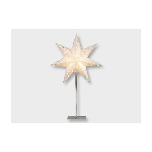 Kremowa gwiazda świecąca ze stojakiem Best Season Sensy Mini, 55 cm