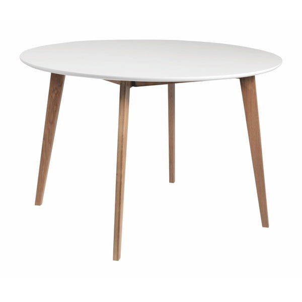 Stół z nogami z drewna dębowego Folke Arild, ⌀ 115 cm