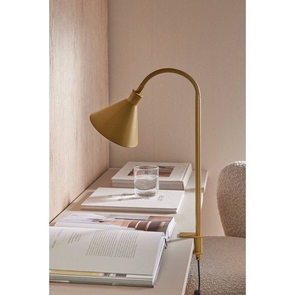 Brązowa metalowa lampa stołowa z elastyczną konstrukcją/z klipsem (wysokość 50 cm) Flexi Torino – Ellos Home-image-2