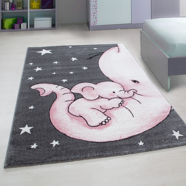 Różowo-szary dywan dziecięcy 120x170 cm Kids – Ayyildiz Carpets-image-1