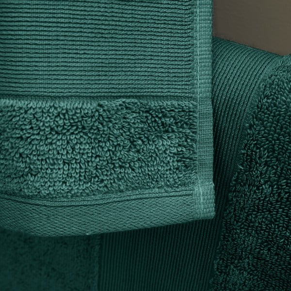 Ciemnozielone bawełniane ręczniki kąpielowe frotte zestaw 2 szt. 90x140 cm Anti-Bacterial – Catherine Lansfield-image-2