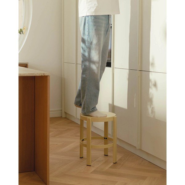 Żółty stalowy stołek Doon – noo.ma-image-1