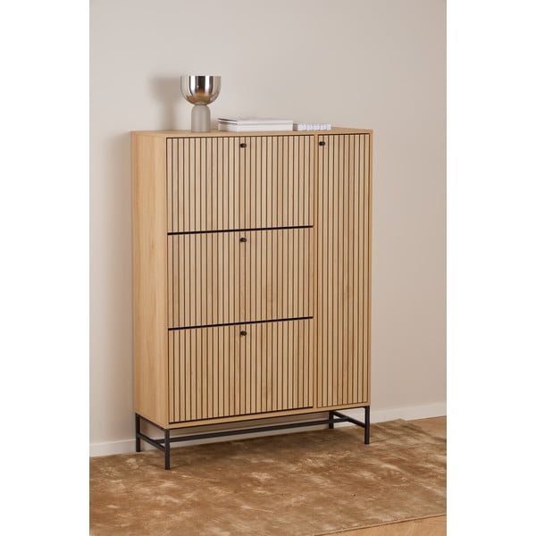 Uchylna szafka na buty w dekorze dębu w naturalnym kolorze 99x140x35 cm Albany  – Actona-image-1