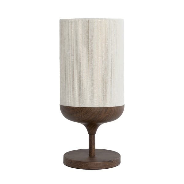 Ciemnobrązowa lampa stołowa z tekstylnym kloszem (wysokość 50 cm) Dania – Light & Living-image-2