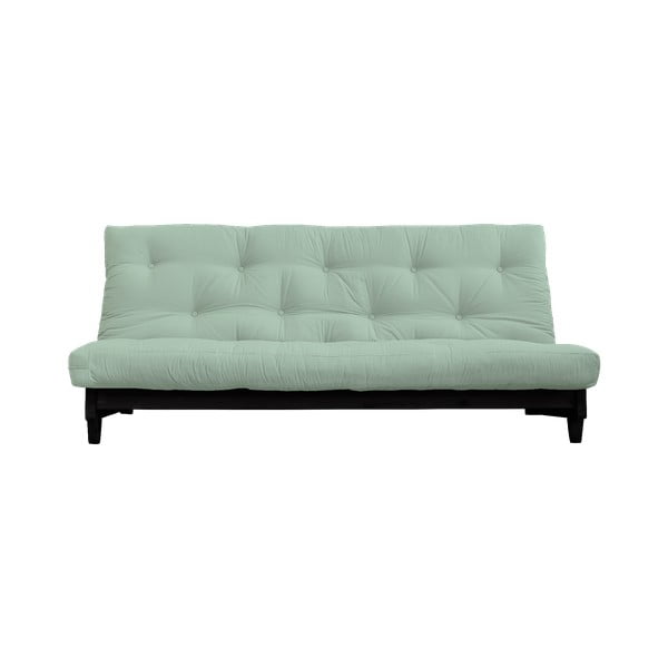 Sofa rozkładana z jasnozielonym pokryciem Karup Design Fresh Black/Mint
