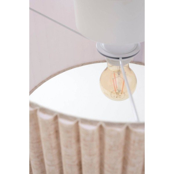 Beżowa lniana lampa sufitowa ø 40 cm Alina – Jotex-image-3